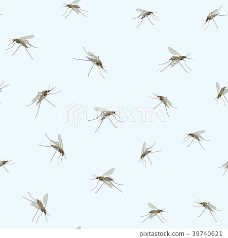 Mosquito, blue sky background. Incest tile pattern Mosquito, blue sky background. Incest tile pattern 39740621