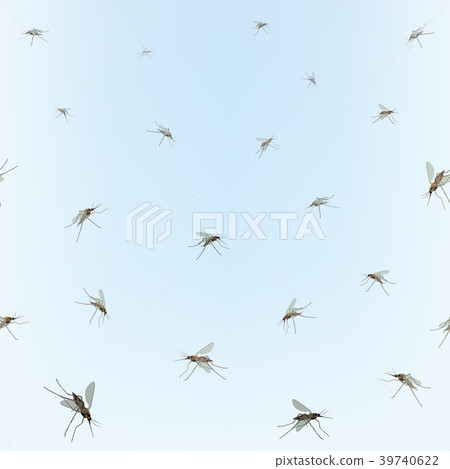 Mosquito, blue sky background. Incest tile pattern Mosquito, blue sky background. Incest tile pattern 39740622