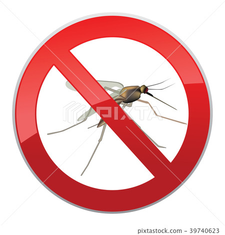Stop mosquito Ban symbol No Mosquito insect Sign Stop mosquito Ban symbol No Mosquito insect Sign 39740623