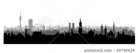 Munich city skyline, Germany. Travel background Munich city skyline, Germany. Travel background 39740624