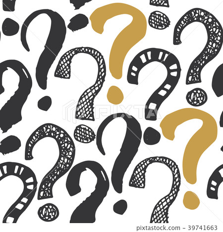 Questions marks seamless pattern, doodle vector 39741663
