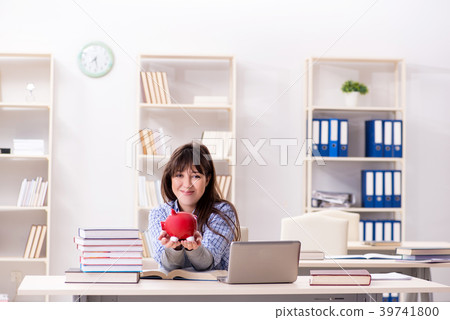 Young female student in educational concept Young female student in educational concept 39741800