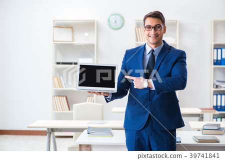 Young handsome businessman employee working in Young handsome businessman employee working in 39741841