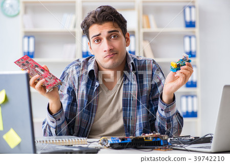 Computer hardware repair and fixing concept by 39742210