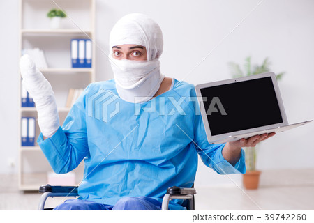 Man suffering from multiple broken bones and Man suffering from multiple broken bones and 39742260