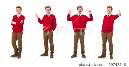Student isolated on white 39742548