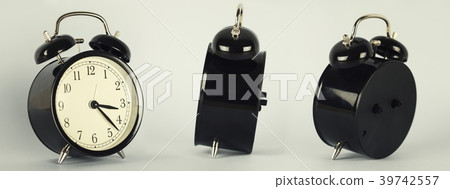 Vintage clock against isolated background Vintage clock against isolated background 39742557