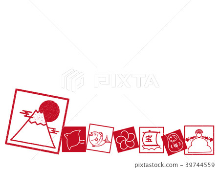 Lucky material Square frame red and white background material Lucky material Square frame red and white background material 39744559