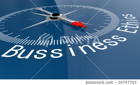 Blue compass with Bussiness Ethics word 39747703