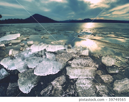 Melting glaciers.Result of dangerous human actions 39749565