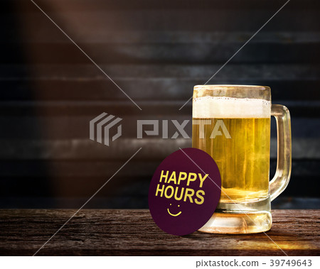 Happy Hours Beer Promotional Concept. Happy Hours Beer Promotional Concept. 39749643