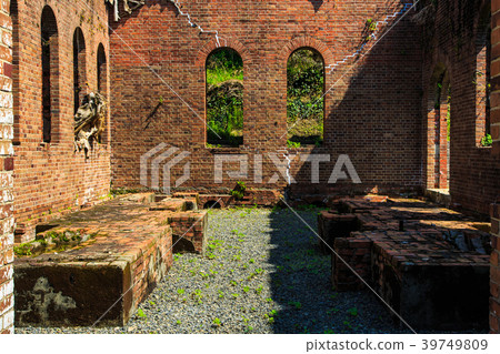 Matsushima Coal Mine 4 mine trace (red brick of 4 pits) [Saikai City, Nagasaki Prefecture] 39749809