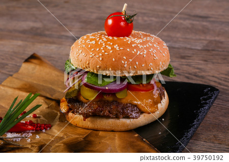 Delicous homemade burger Delicous homemade burger 39750192