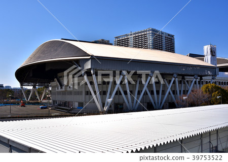 Ariake Coliseum under renovation for the Tokyo Olympics 39753522