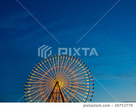 大阪港照亮了Tenpoyama摩天輪 大阪港照亮了Tenpoyama摩天輪 39753779