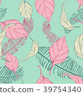 Pattern with tropical leaves. 39754340