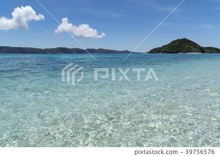 美麗的海沖繩島Kerama群島座間味島老座日市海灘 39756576