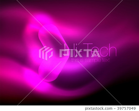 Blurred arrows in dark space. Neon pointers, glass Blurred arrows in dark space. Neon pointers, glass 39757049