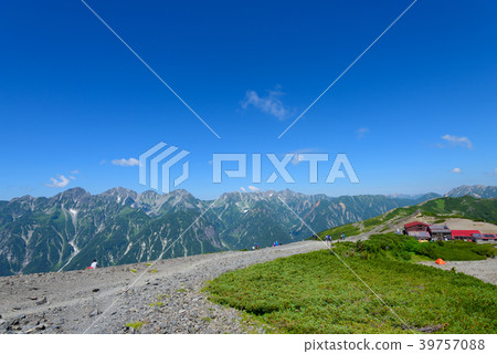 Northern Alps Mt. Sugagatake / Hotaka Mountain Range and Chogatake Hutte 39757088