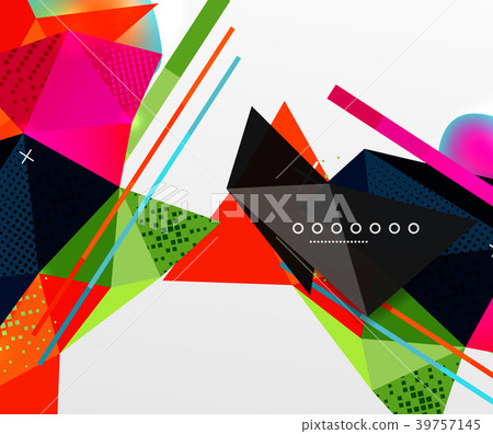 Abstract geometric background, polygonal triangle 39757145