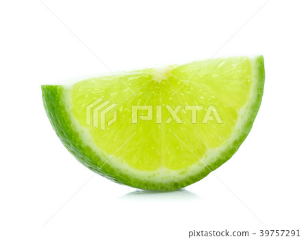 Piece lemon on white background 39757291