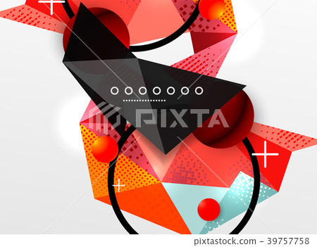 Vector color geometric abstract composition Vector color geometric abstract composition 39757758