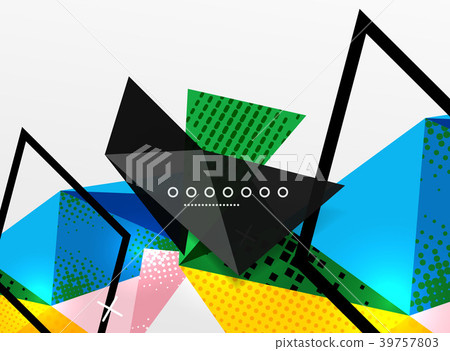 Vector color geometric abstract composition - Stock Illustration ...
