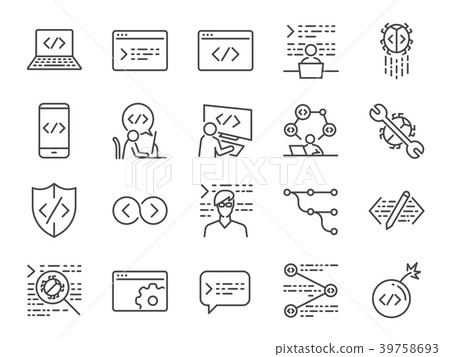 Developer icon set 39758693