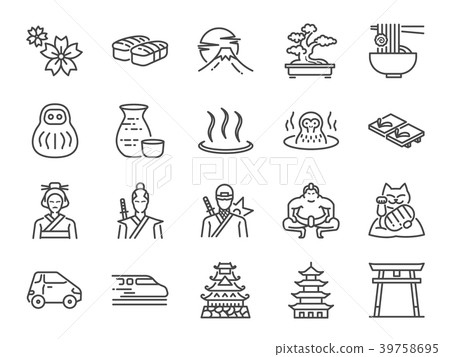 Japan icon set. Japan icon set. 39758695