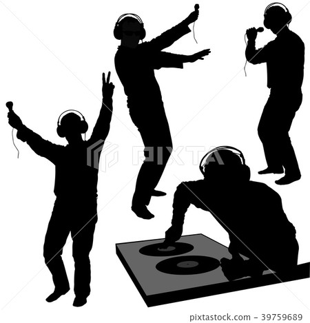 Disk Jockey Silhouettes 39759689
