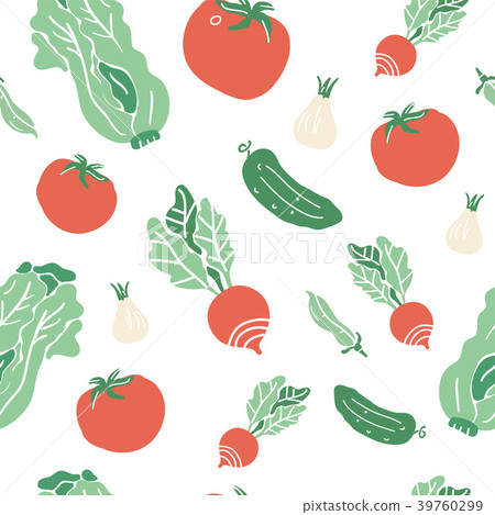 Seamless pattern with hand drawn doodle vegetables Seamless pattern with hand drawn doodle vegetables 39760299