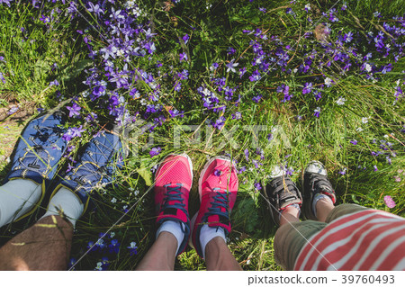 Legs of traveler family Legs of traveler family 39760493