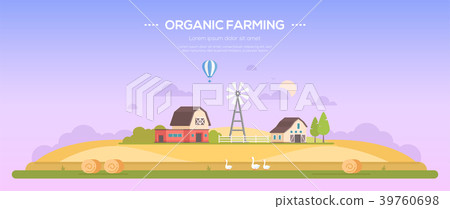 Organic farming - modern flat design style vector - Stock Illustration ...