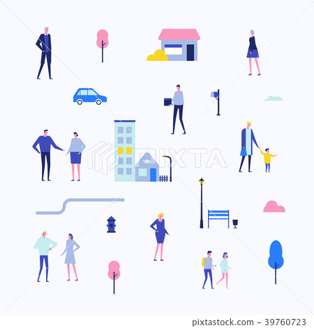 Citizens - flat design style set of isolated 39760723