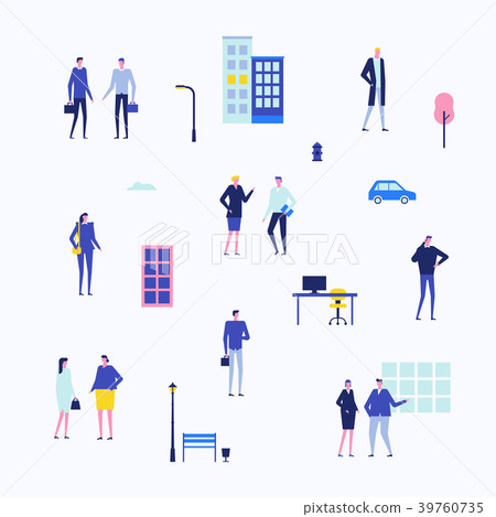 Office life - flat design style set of isolated Office life - flat design style set of isolated 39760735