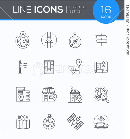 Geolocation - modern vector line design style 39760741