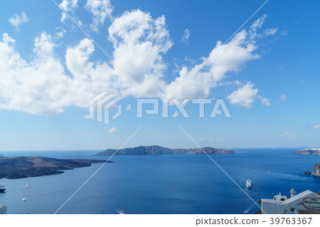 Fira村莊，聖托里尼，希臘 39763367