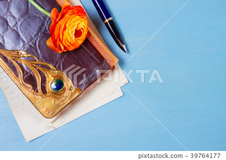 Notebook with flower Notebook with flower 39764177