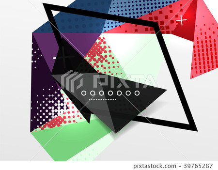 Vector color geometric abstract composition Vector color geometric abstract composition 39765287