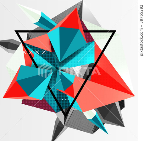 3d polygonal elements abstract background 3d polygonal elements abstract background 39765292
