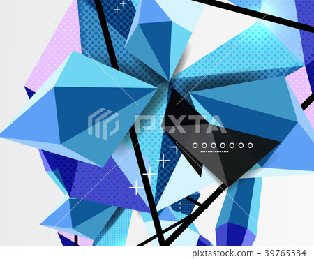 3d polygonal elements abstract background 39765334