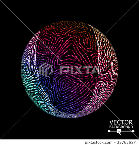 Luxury Sphere With Swirled Stripes. Vector Glowing Luxury Sphere With Swirled Stripes. Vector Glowing 39765657