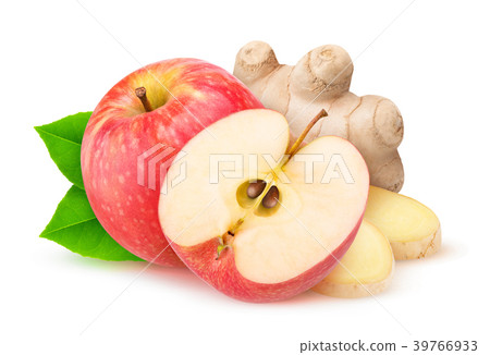 Isolated apple and ginger 39766933