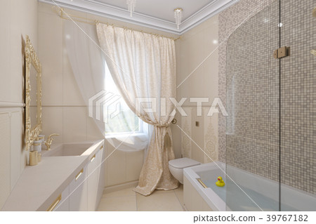 3d render luxury bathroom interior design in a 39767182