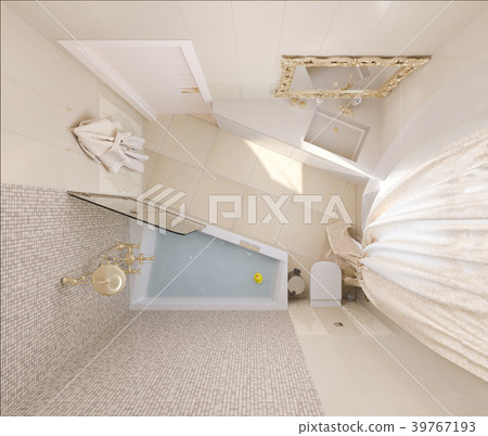3d render luxury bathroom interior design in top 39767193