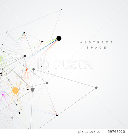 Abstract molecular network pattern-插圖素材 [39768020] - PIXTA圖庫