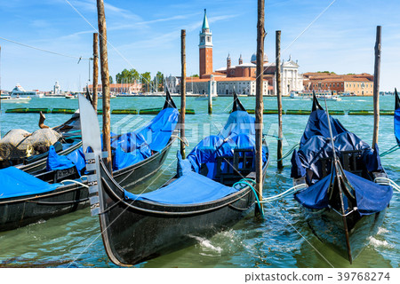 Berth with gondolas in Venice, Italy 39768274