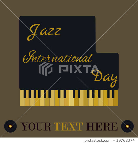 Poster with the piano for Jazz International Day 39768374