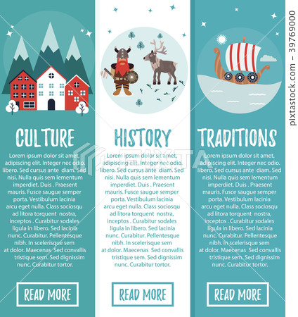 Set of Norway landmarks. Vector illustration Set of Norway landmarks. Vector illustration 39769000