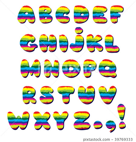 Alphabet Kid style line latin letter character set Alphabet Kid style line latin letter character set 39769333